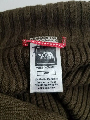 The North Face Men’s Brown Military Full Zip Padded Elbows Sweater Knit Medium - Picture 6 of 10