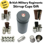 British Military Regiments Numbered Stirrup Cups In Leather Case