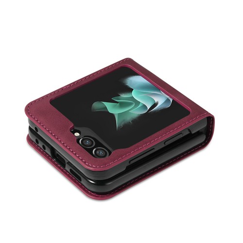 Funda tipo billetera de cuero a prueba de golpes para teléfono Samsung Z Flip6/5 Flip4 Flip3 - Imagen 26 de 28