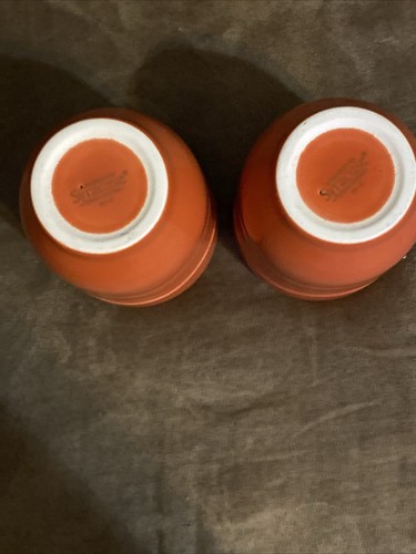 Vtg Red Syracuse China Cantina 26-C Wavy Ribbed Cup Set of 6 - Picture 12 of 19
