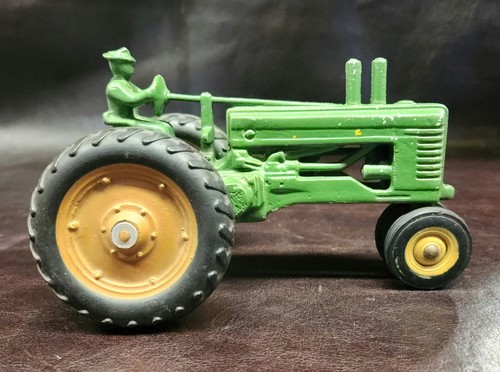 Vintage Ertl John Deere Model A Tractor W/Driver, Cast Aluminum, EUC, 7" Length - Picture 5 of 10