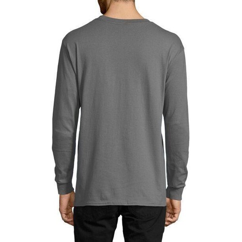 Hanes Men's ComfortSoft Long Sleeve Tee, Smoke Grey, 2XL - Bild 3 von 5