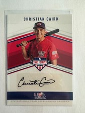 K219,531 - 2018 USA Stars and Stripes 17U Auto Black Ink #8 Christian Cairo #/25