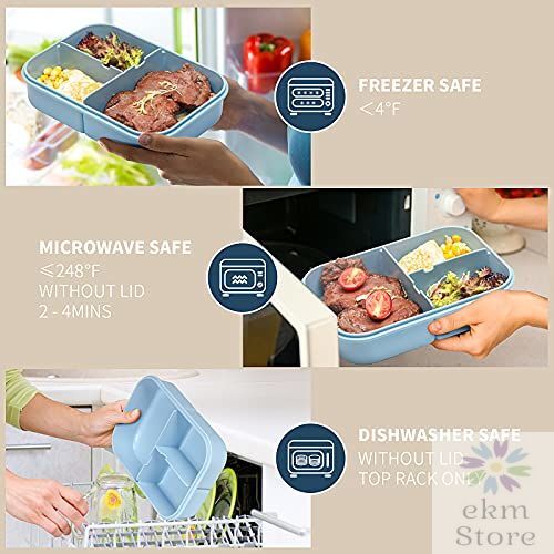 Mom’s Choice Bento Lunch Box for Kids Microwave Dishwasher Safe Lunch Containers - Picture 2 of 14