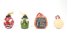 Vintage Japanese Clay Bell Set of 4 circa 1980s