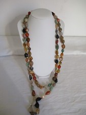 LOTTO DUE COLLANA PIETRE DURE AGATA VINTAGE bigiotteria collane