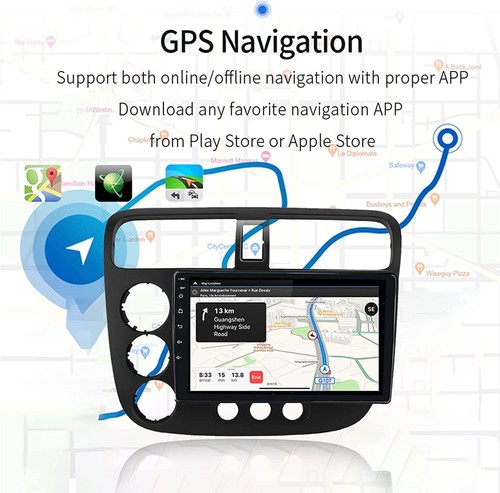 Android 13.0 Double Din Car Stereo Radio Player 9 Inch HD Touch Screen - Picture 5 of 9