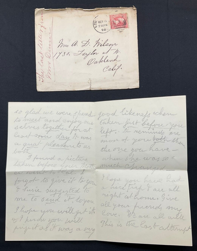 Gran Matrona, Carta de la Estrella del Este con sello de 2 centavos RARO 1898 G. Washington - Imagen 5 de 5