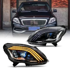 2x LED Headlights For Mercedes-Benz W251 R Class 2010-2017 Front Lamps Assembly