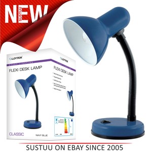 Details About Lloytron L958nb Flexible Neck Desk Lamp Reading Bedroom Light Navy Blue