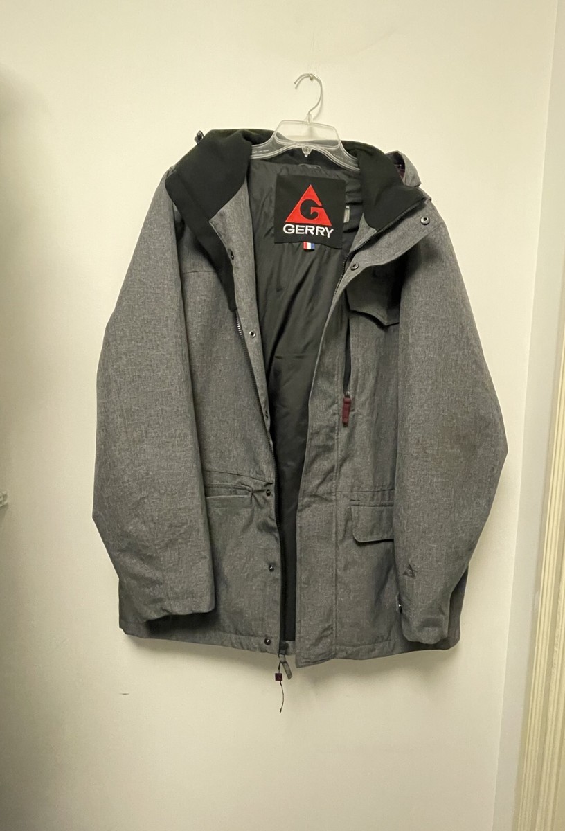 Gerry Men s Barn Coat Jacket Heather Soft Shell Removable Hood Gray XXLg eBay
