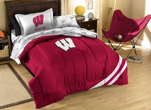 Ncaa Twin Bed Set Wisconsin Badgers 5 Piece 87918689640 Ebay Image Is Loading Ncaa Twin Bed Set Wisconsin Badgers 5 Piece