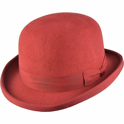 Qualität 100 % Wolle Hart Top Bowlermütze Satin gefüttert handgefertigt 12 Farben 5 Größen - Bild 22 von 25