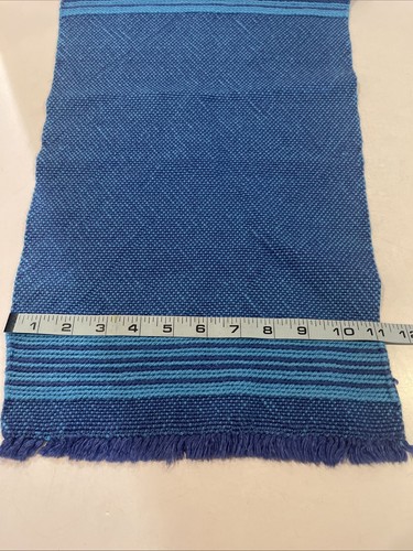 Blue Stripped Toilet Tank Topper - Small Table Runner - Shelf - Dresser Scarf - Picture 8 of 8