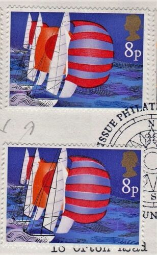 RARE 1975 SAILING FDC WITH MISSING BLACK MAST ON 8p STAMP BUREAU TYPED ADDRESS - Picture 3 of 3
