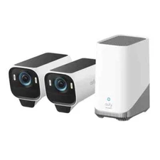 eufy S3 Pro Outdoor Wireless 4K Solar Powered Security Cameras with Home Base