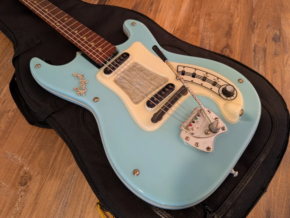 Guitarra Eléctrica Hagstrom II Años 60 Hecha en Suecia Guitarra Original Sin Ediciones Foto 3 de 4