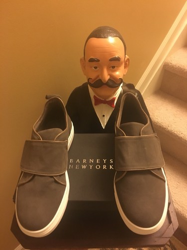 Barneys NY suede slip on sneaker sz 8.   Made in Italy new /100% authentic. - Picture 2 of 6