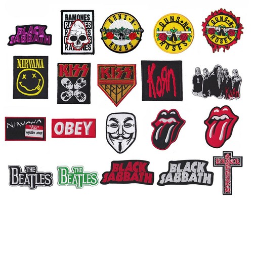 Iron on Patch Music Band Punk Rock N Roll Heavy Metal Reggae Wholesale Random - Picture 7 of 12