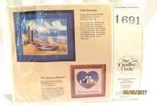 1980s Creative Circle Stitchery Kit 1691 Welcome Friends 