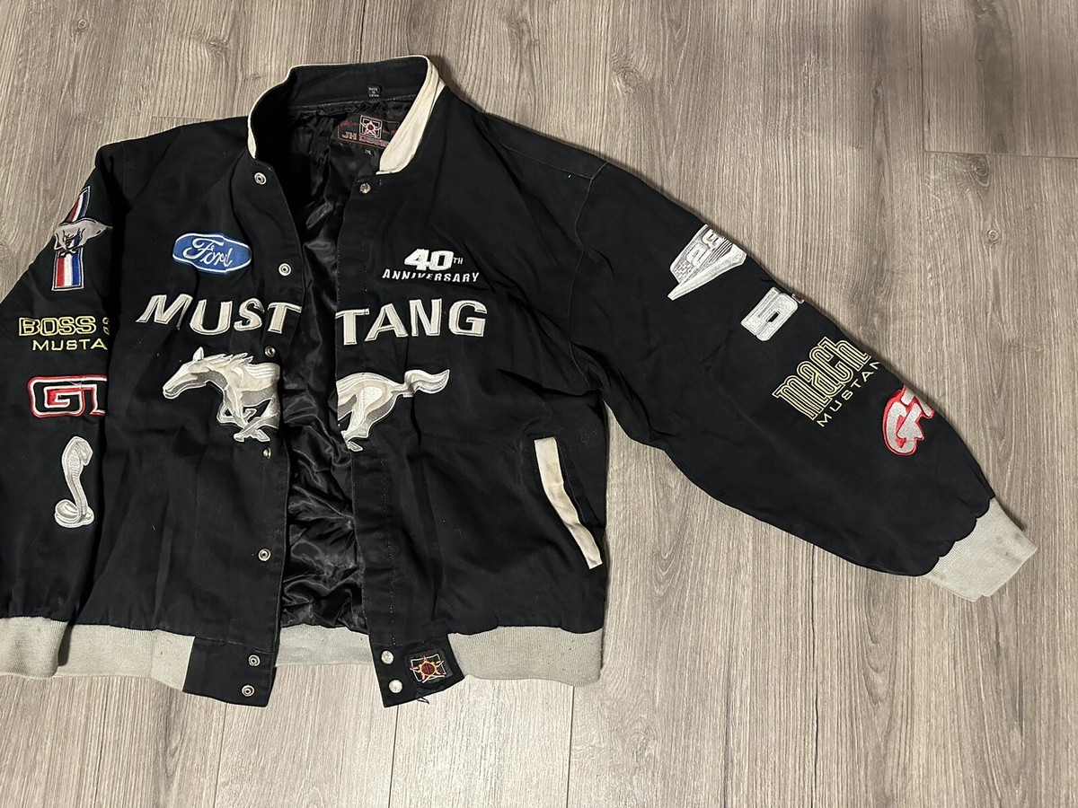 FORD MUSTANG 40th ANNIVERSARY JACKET BLACK SZ 2XL JH DESIGN