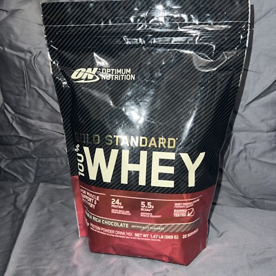 Optimum Nutrition Gold Standard 100% Whey Protein(DOUBLE RICH CHOCOLATE ) 1.47Lb