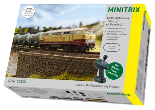 Trix Minitrix 11160 Digital-Startpackung mit Diesellok BR 217 Betonschwellngleis