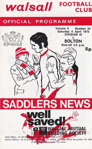 WALSALL HOME PROGRAMME 1971-72 ALLE IN AUSGEZEICHNETEM ZUSTAND SIE WÄHLEN GEGNER - Bild 21 von 25