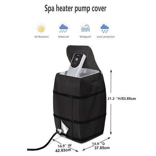 1x Hot Tub Spa Heater Pump Cover Waterproof Inflatable Hot Tub Pump Protective - Picture 7 of 14