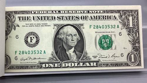 10 Consecutive 1981 $1.00 Federal Reserve Notes - Scratch Pad - Picture 3 of 5