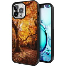 Phone Case, TPU Protective Case Autumn Red Leaf Scratch-Resistant Cover