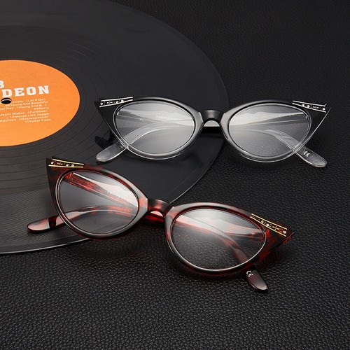 Womens Retro Cat Eye Rhinestone Resin Lens Reading Glass +1.0~4.0 Glasses Black - Picture 2 of 15