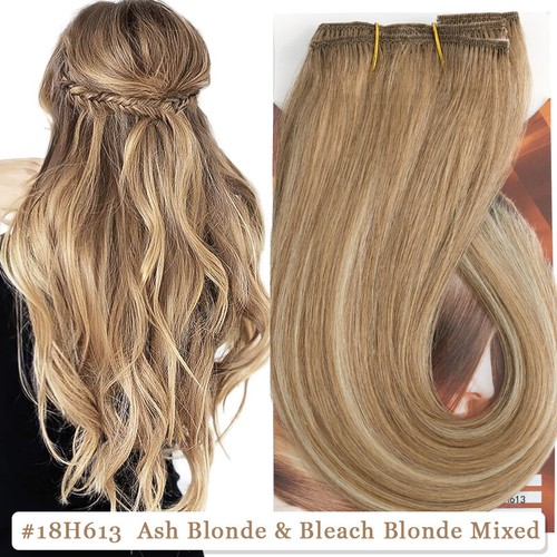 THICK 100% Remy Clip In Real Human Hair Extensions 4PCS Full Head Double Drawn - Picture 35 of 43