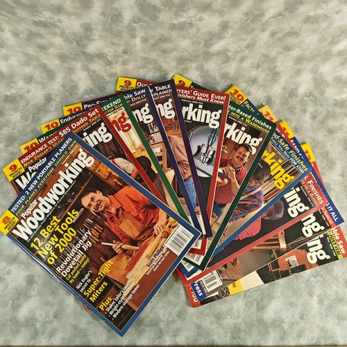 Popular Woodworking Magazine Lot – 12 Issues 2000s DIY Woodworking Plans & Tips