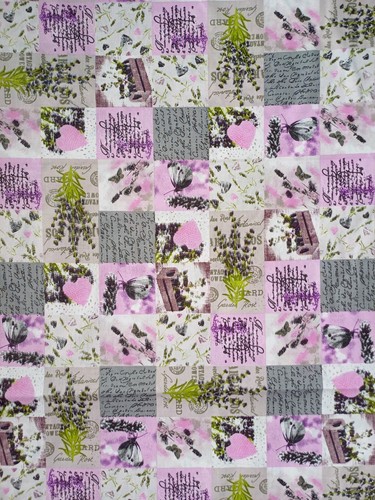 Tela 100% Algodón Lavanda Patchwork Púrpura Gris Ancho 160 cm (62") - Imagen 2 de 8