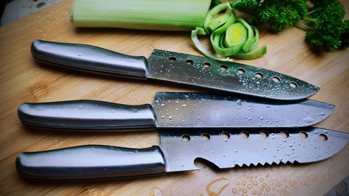 Profi Messer Set Santoku Messer - Edelstahl, 3 Stück, Edelstahl 30Cr13 - Bild 4 von 13
