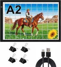 A2 LED Light Pad Kit – Extra Large USB Tracing Board for Diamond Art & More