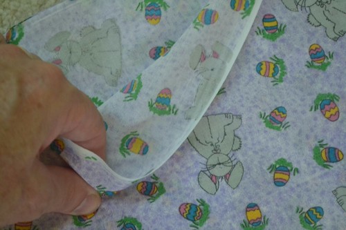 19" Long x 45" Wide, Easter Bunny & Eggs on Lavender Quilt Cotton, M5543 - Picture 4 of 4