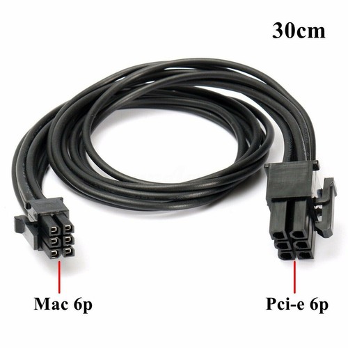 Mini 6-Pin to PCI-E 6PIN Graphics Video Card Power Cable Cord For Mac G5 / Pro - Picture 1 of 4