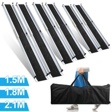 Rollstuhlrampe Türschwellenrampe Klappbar Alu Teleskoprampe Auffahrrampe mobil