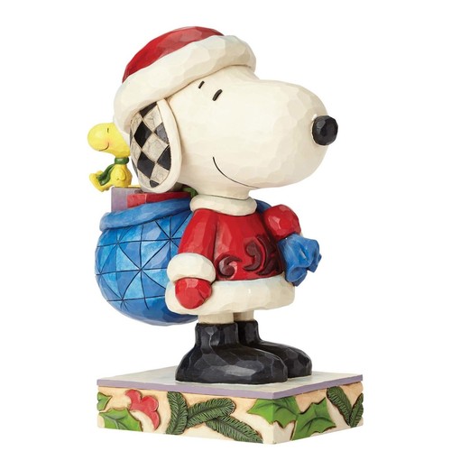 Jim Shore Here Comes Snoopy Claus Figurine Snoopy & Woodstock Jim Shore Here Comes Snoopy Claus Figurine Snoopy & Woodstock