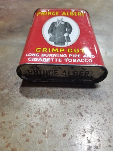 Prince Albert Crimp Metal Tabaco Tabaco Lata Vacía Coleccionable Gran Forma 517 - Imagen 3 de 5