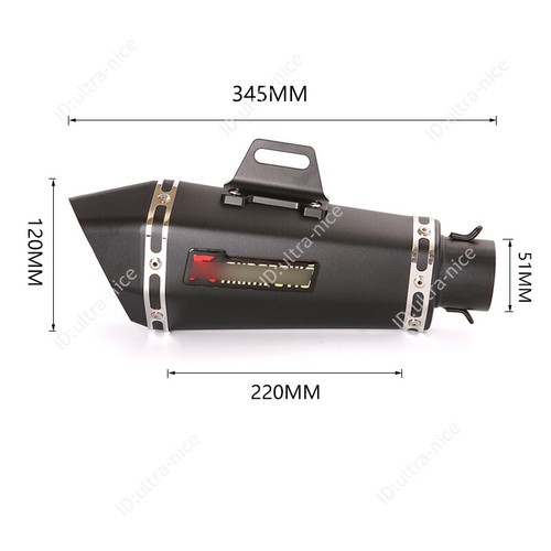 For Honda CB300R CB250R 2018-2025 Exhaust Tips Slip On 51mm Muffler Pipe Steel - Picture 3 of 10