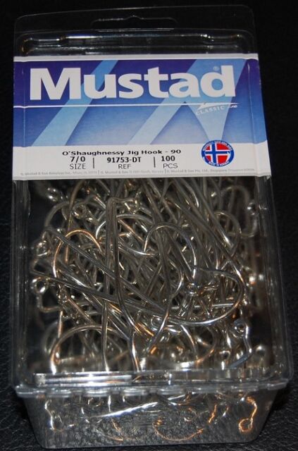 50 Mustad 34007SS-30 Size 3//0 Saltwater Stainless Steel O/'Shaughnessy Hooks