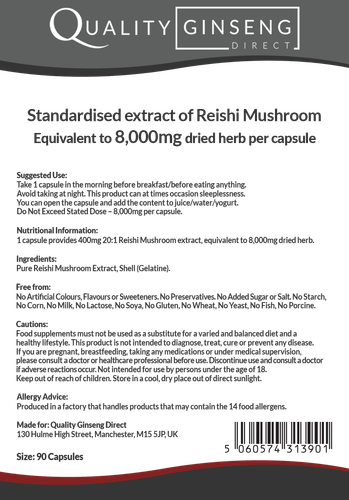REISHI MUSHROOM - 8,000mg Capsules - Powerful Formula Best Quality on Ebay - Picture 4 of 6