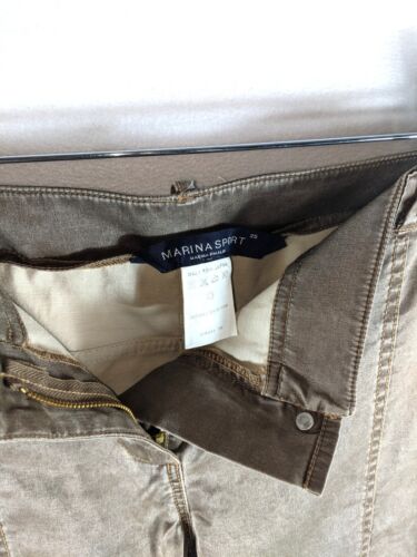 Marina Rinaldi Pantalone Da Donna Marrone Taglia 25 Cotone Vita Media Affusolato - Foto 3 di 14