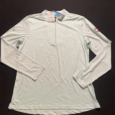 Women's Levelwear Mint Quarter Zip Long Sleeve Pullover Size L New W/Tags, Nice!