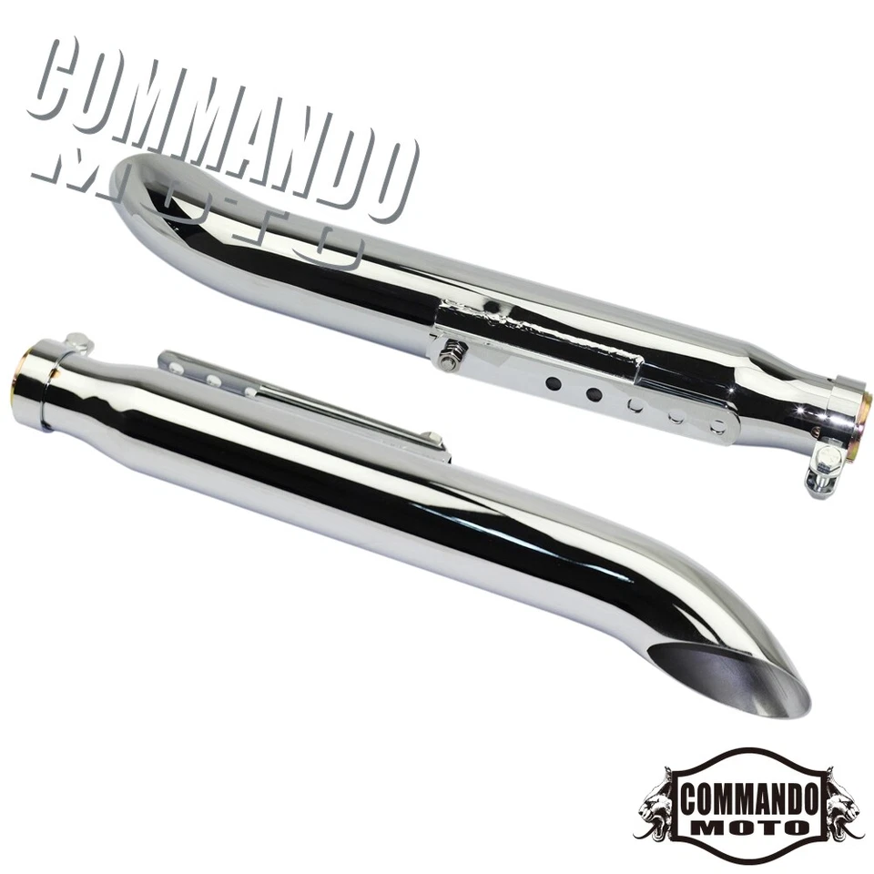Tubo de escape de motocicleta para Honda Harley Bobber Suzuki VL 125 800 1500 Intruder Foto 4 de 4