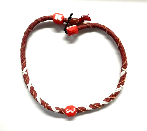 University of Nebraska Classic Spiral Football Necklace - Picture 3 of 3