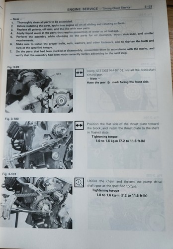 MANUAL DE TALLER DE REPARACIÓN DE MOTORES TOYOTA 4M 1981 - Imagen 7 de 10